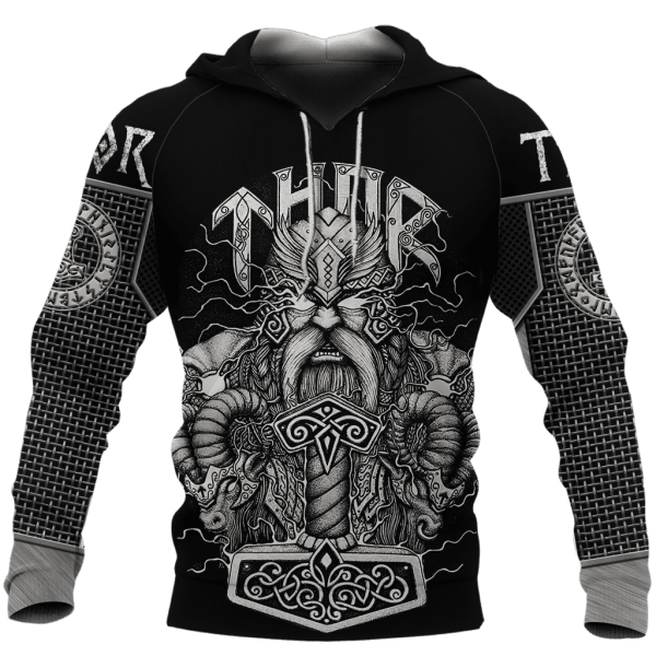 Thor And Hammer Viking Warrior 3D All Over Print Hoodie