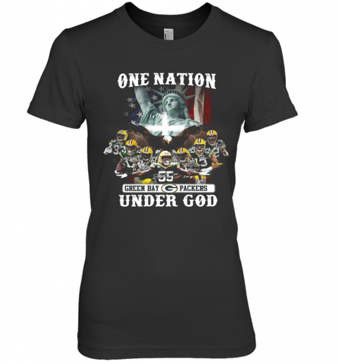 One Nation Green Bay Packers Under God Signature Premium Women’S T-Shirt