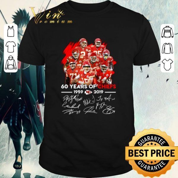 Kansas City Chiefs 60 Years Of Chiefs 1959 2019 Signatures Shirt Gift Trending Shirt