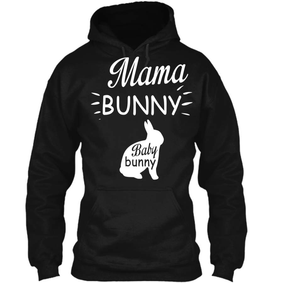 Mama Bunny Cute Easter Pregnancy Announcement Shirt Pullover Hoodie 8 oz