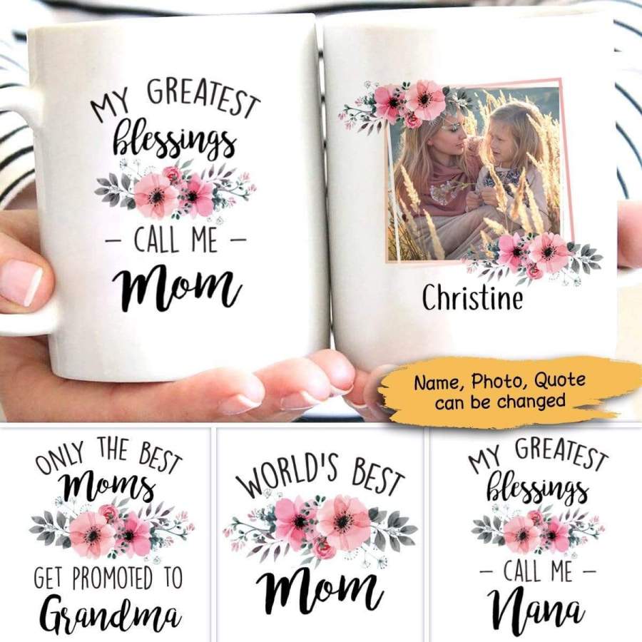 Family – My Greatest Blessing Personalized Photo Mug