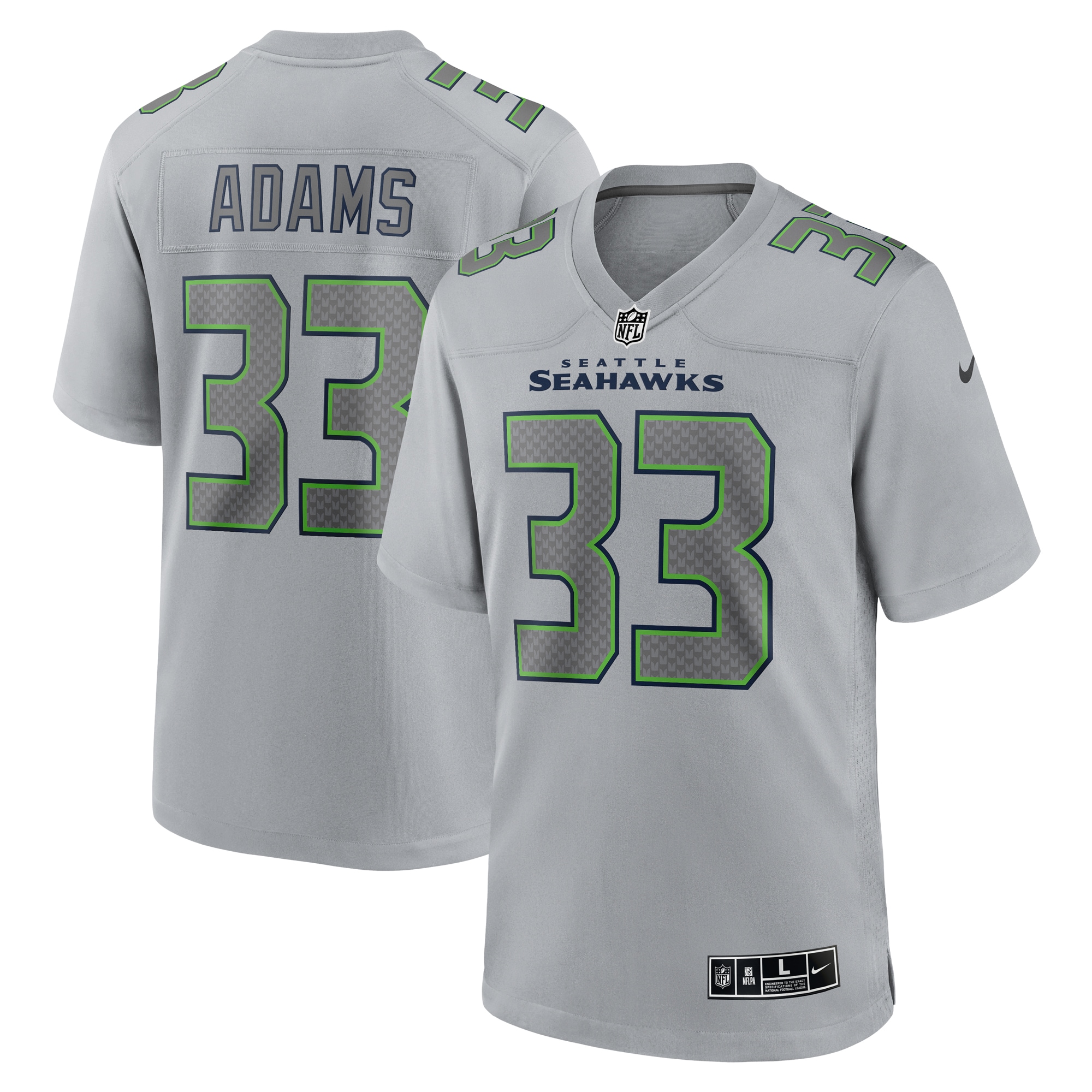 Men’s Seattle Seahawks Jamal Adams Gray Atmosphere Fashion Game Jersey