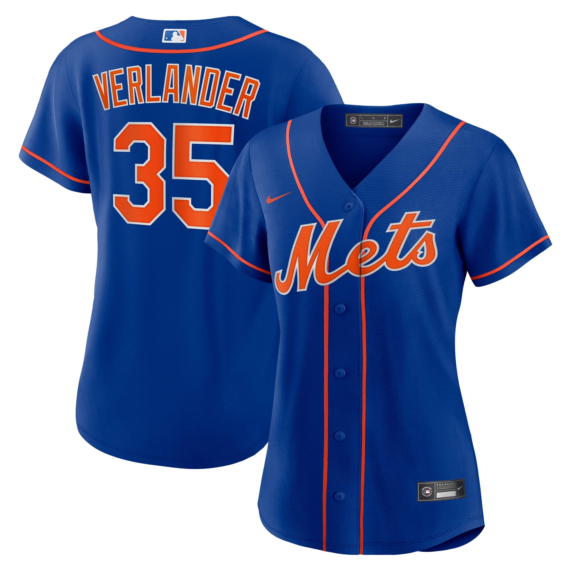 Women’s New York Mets Justin Verlander Royal Alternate Player Jersey