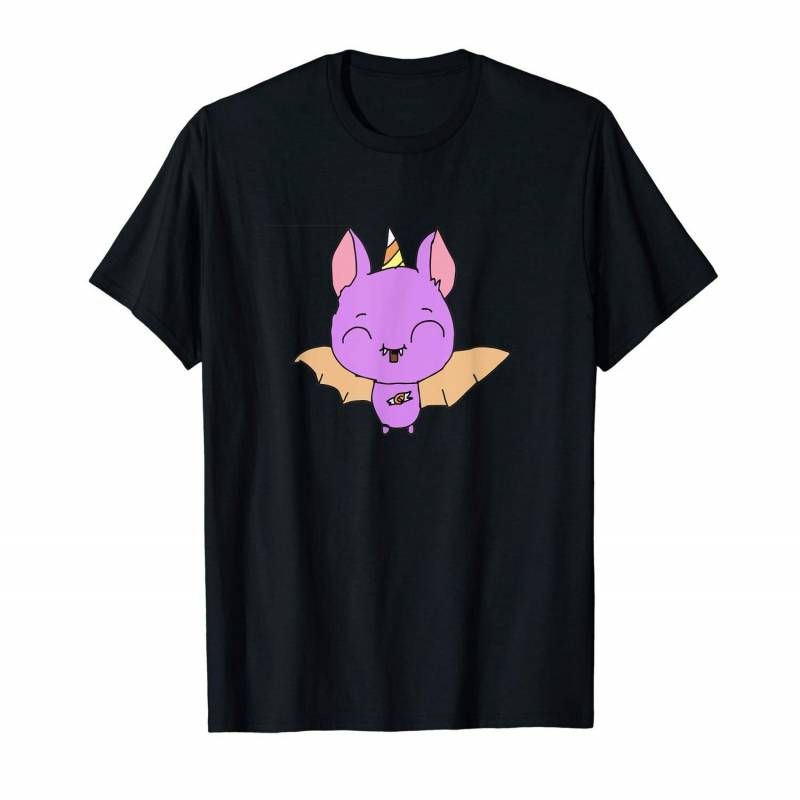 Cute Halloween Candy Corn Unicorn Bat Halloween Top  T-shirt