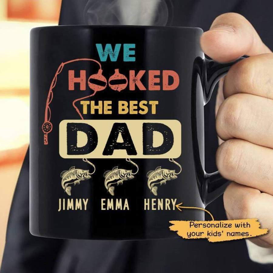 We Hooked The Best Dad Personalized Mug