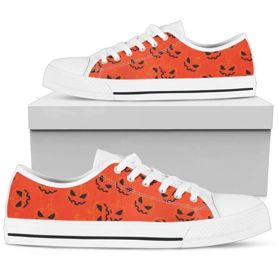 White  Jack o Lantern Women’s Low Top Shoe