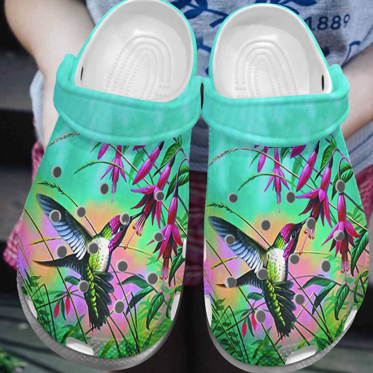 Hummingbird Personalized Clog, Custom Name, Text, Color, Number Fashion Style For Women, Men, Kid, Print 3D Hummingbird Wings