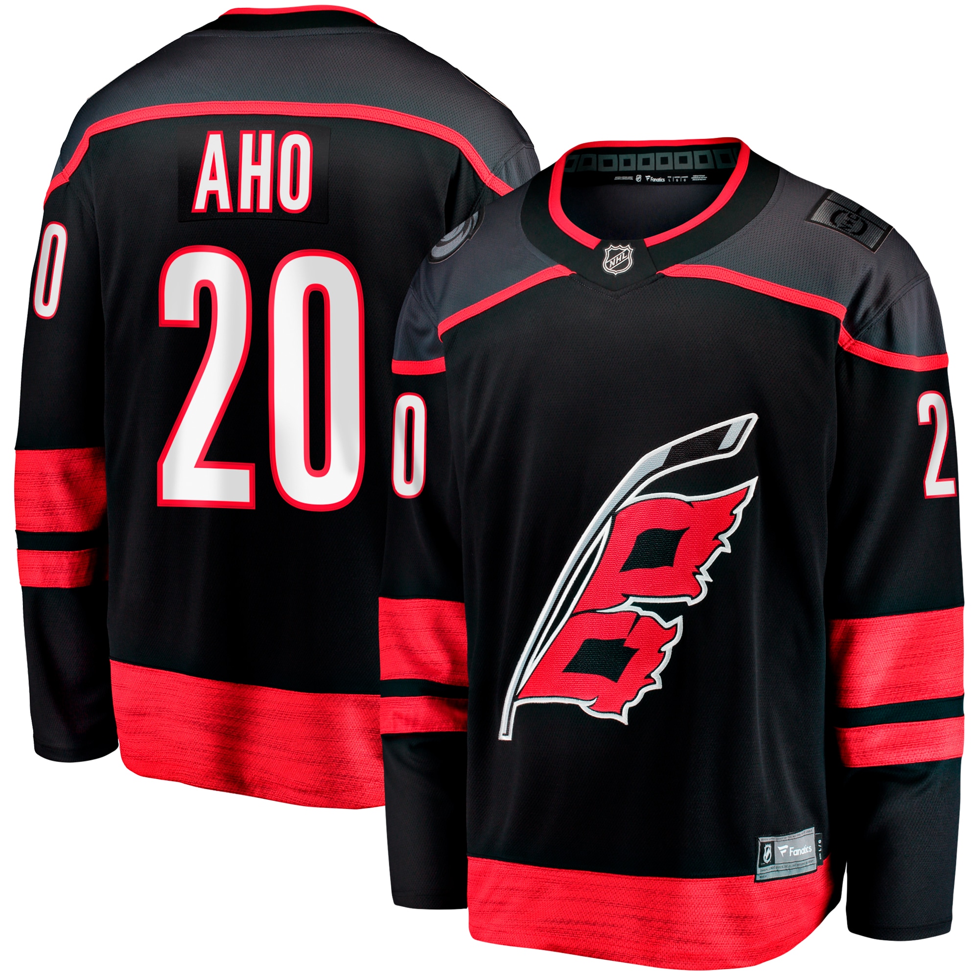 Sebastian Aho Carolina Hurricanes Branded Home Breakaway Jersey – Black