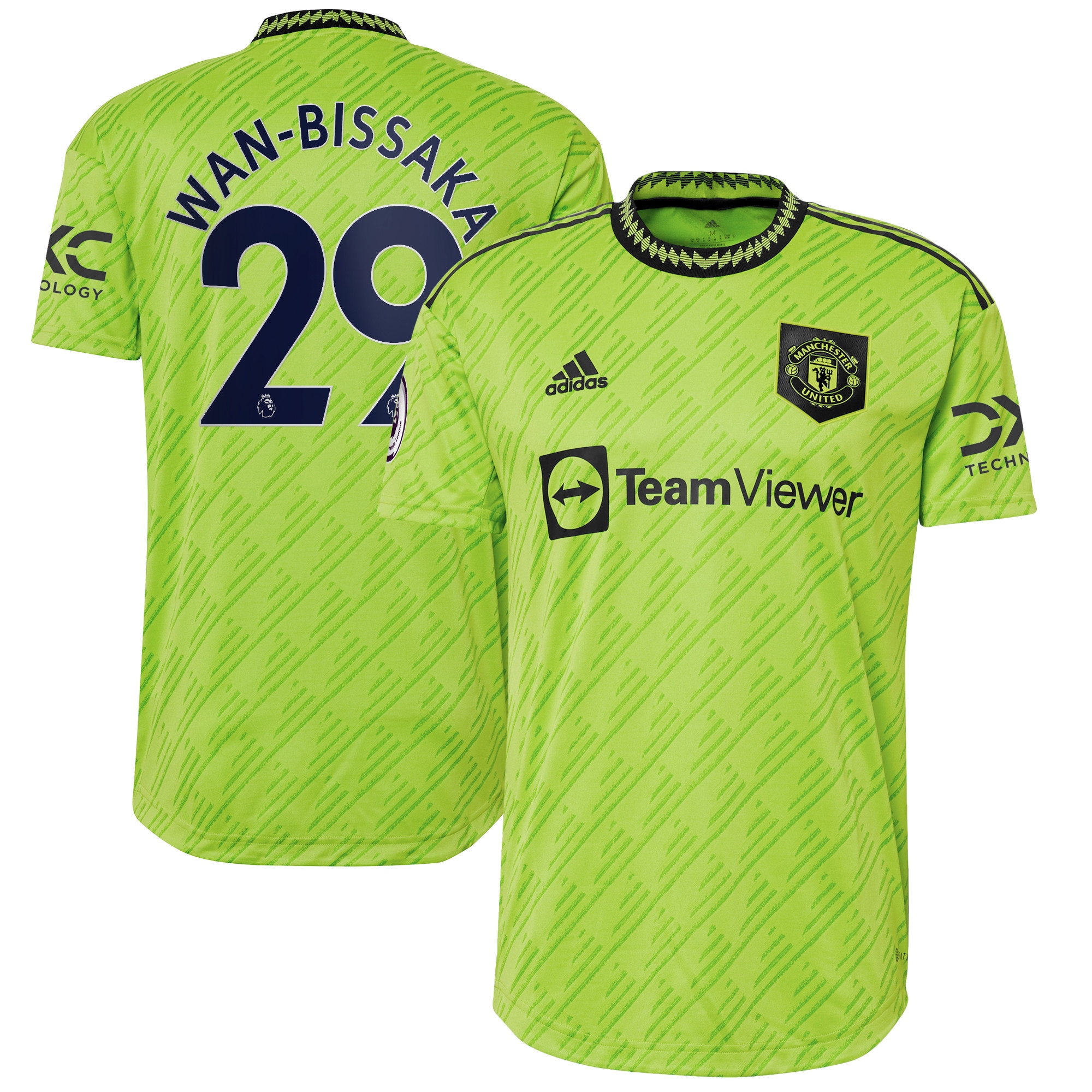 Aaron Wan-Bissaka Manchester United 2022/23 Third Authentic Player Jersey – Neon Green