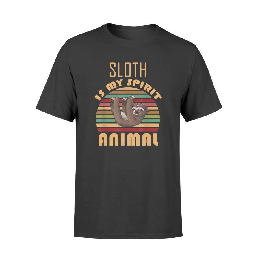 Sloth Is My Spirit Animal Retro Vintage T-shirt – Standard T-shirt