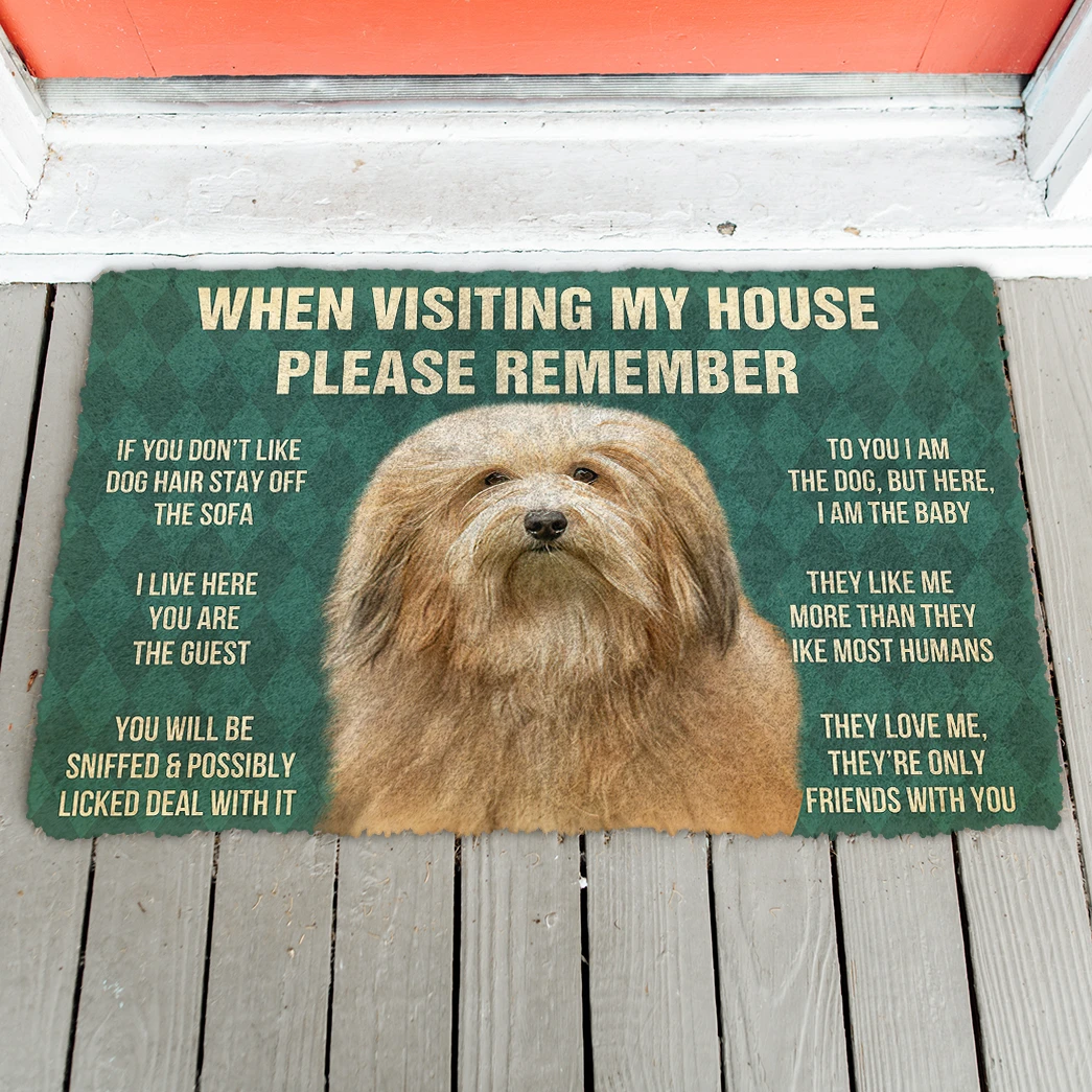 3D Please Remember Havanese Dogs House Rules Doormat