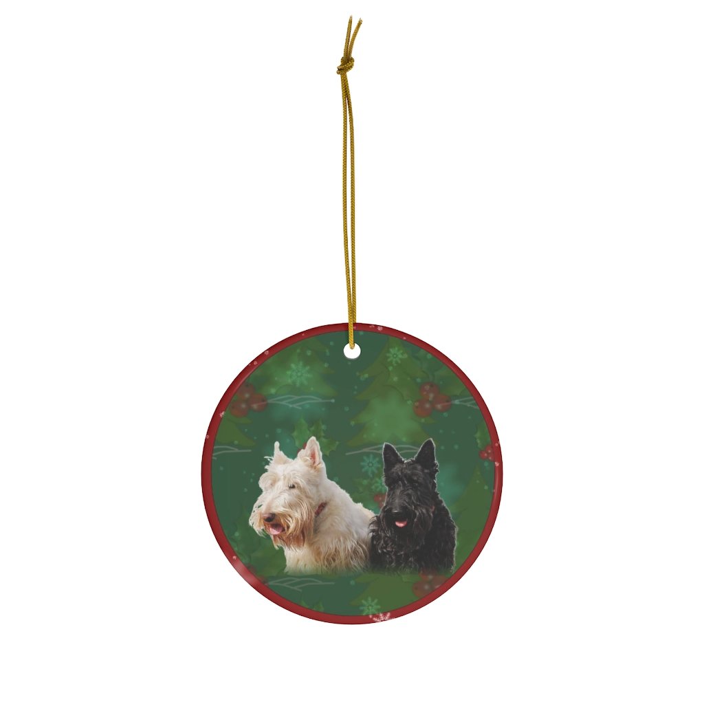 Wheaton Terrier Design Ceramic Christmas Ornaments – Jillnjacks Exclusive