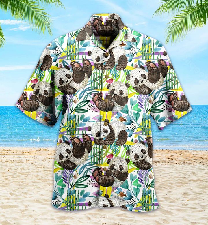 Panda Colorful 3D Hawaiian Shirt