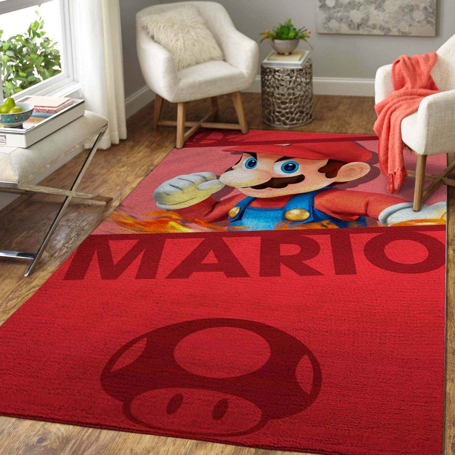 Video Game Fans Mario Area Rug Gaming Home Pd49142 Rug Carpet Area Rug For Living Room Bedroom Rug Home Decor