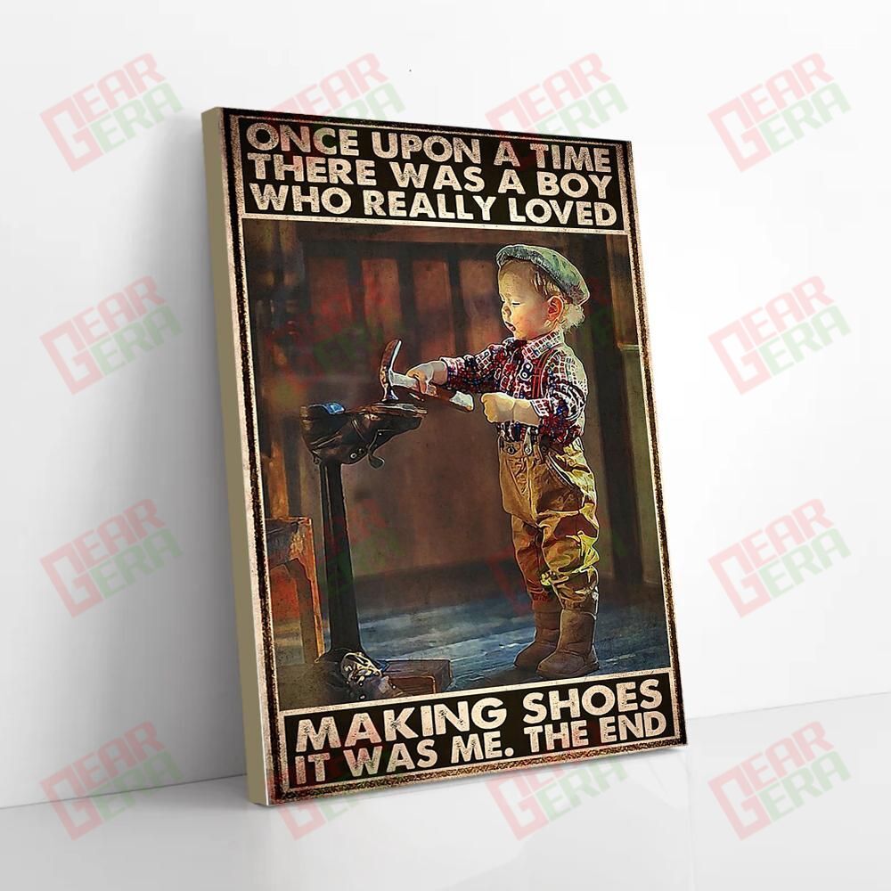 Canvas Prints There Was A Boy Who Really Loved Making Shoes Vintage Canvas Stunning� Wall Hanging