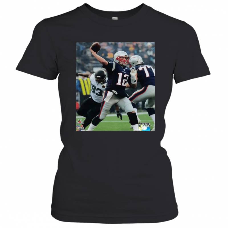 Tom Brady Framed New England Patriots AFC Championship Women’s T-Shirt