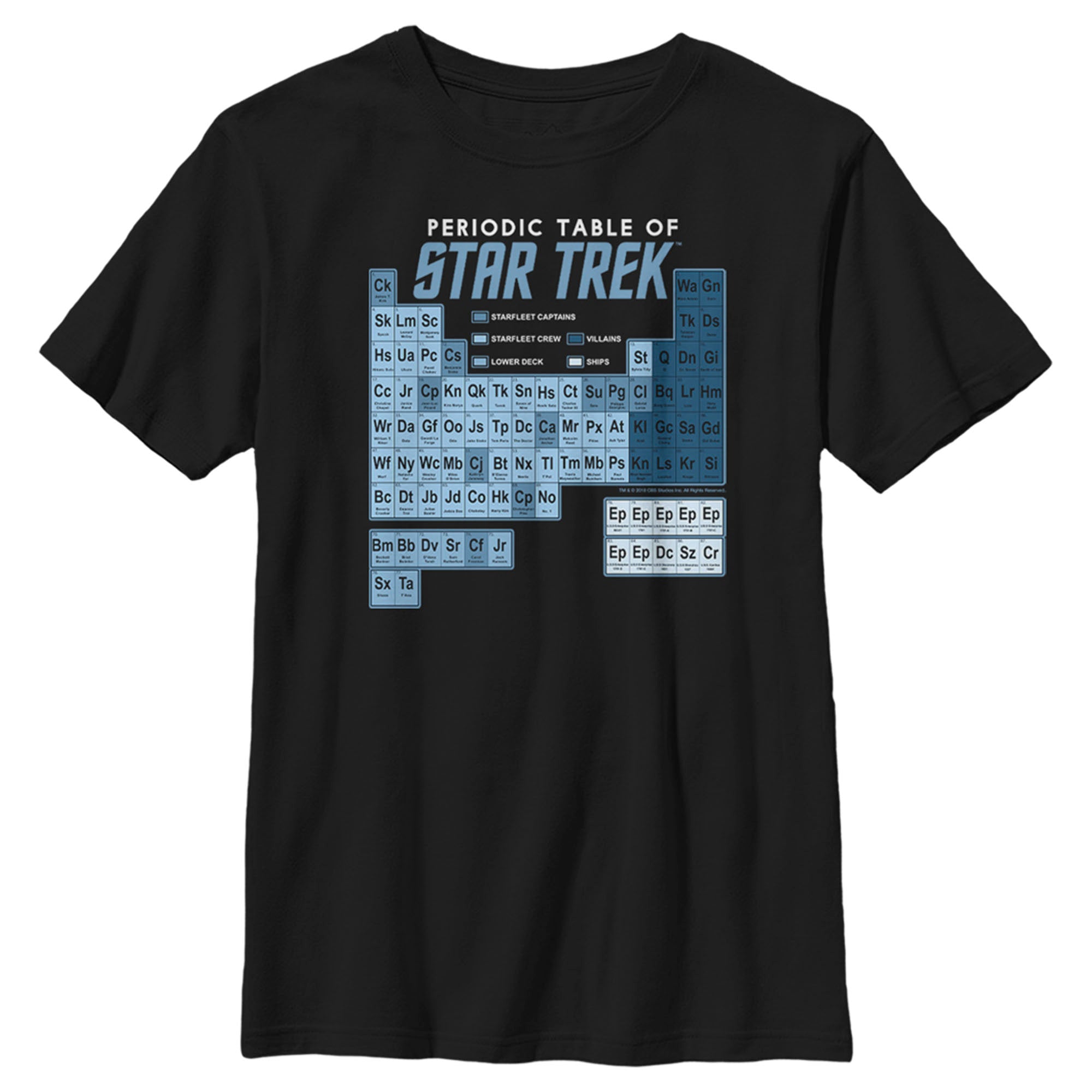 Boy’S Star Trek Periodic Table Of Starfleet T-Shirt