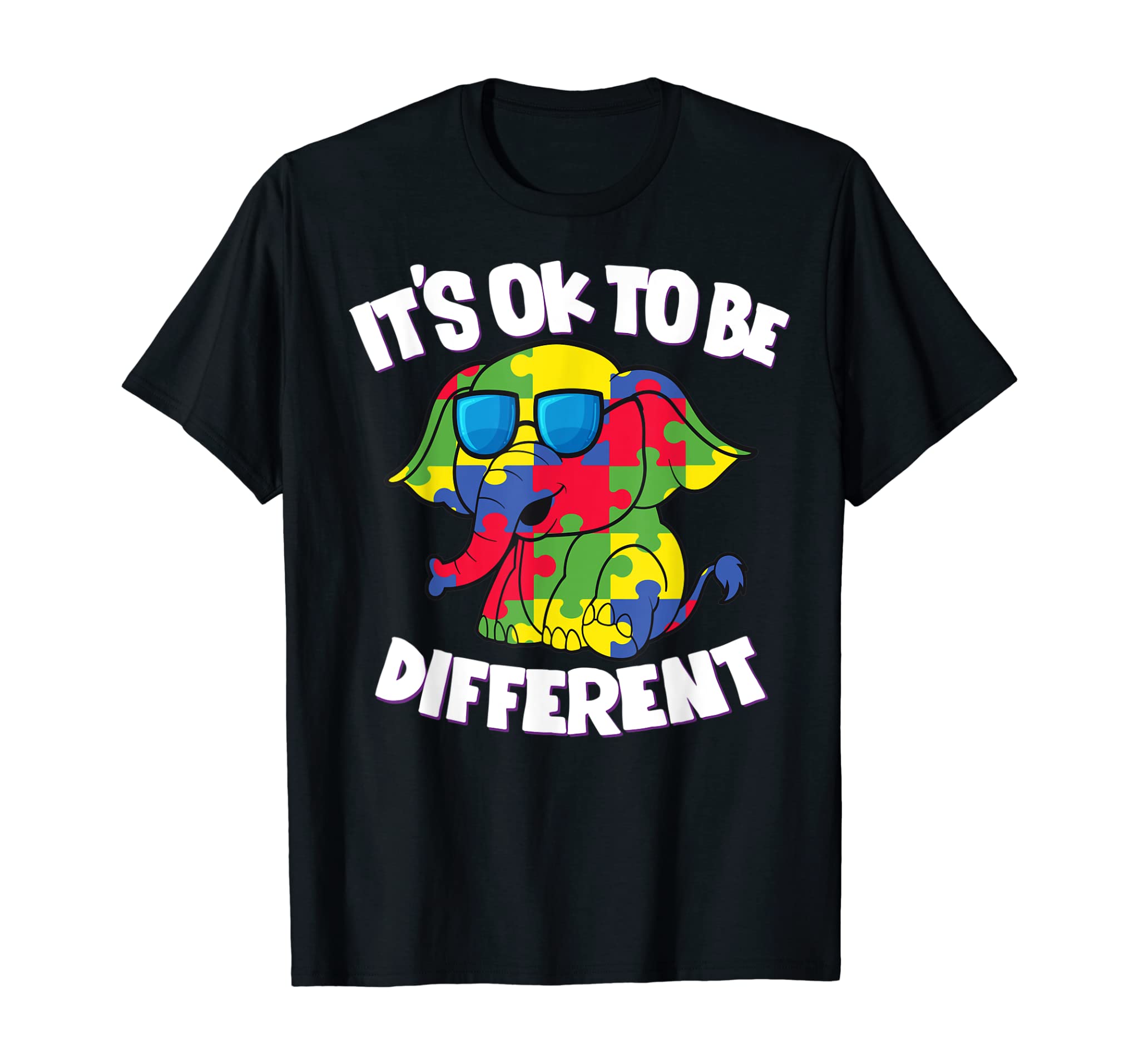 It’s Ok To Be Different Autism Awareness Elephant Shirt Kids