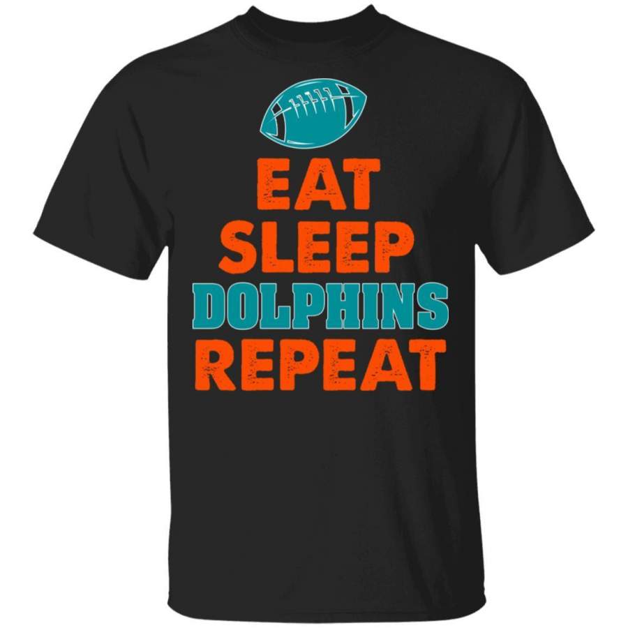 Eat Sleep Dolphins Repeat Football T-shirt For Fans MT12