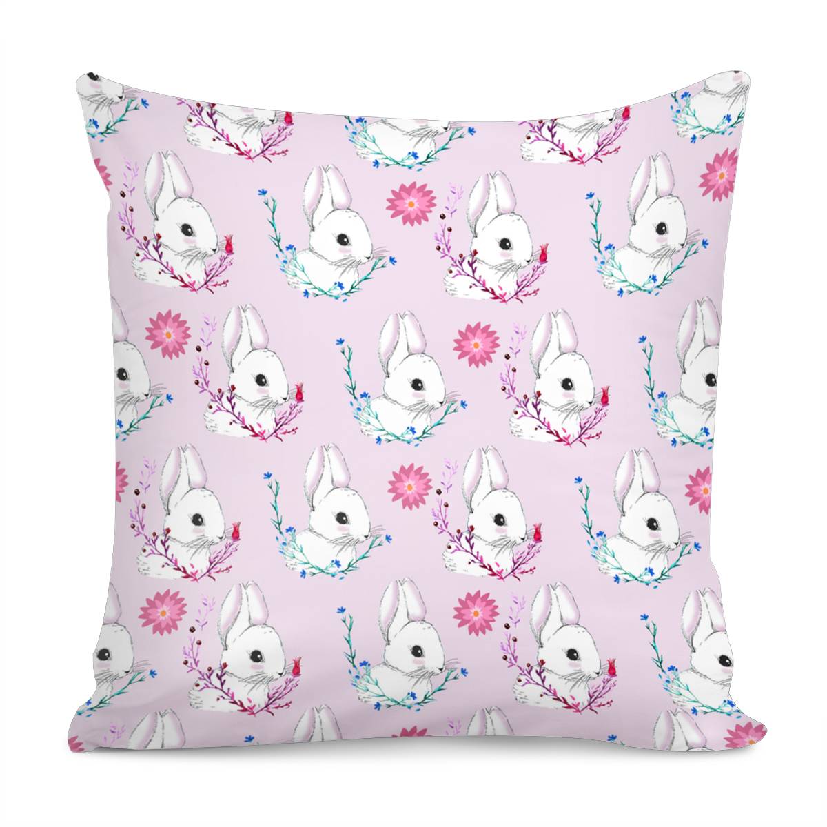 Di00157 Rabbit Pillow Cover