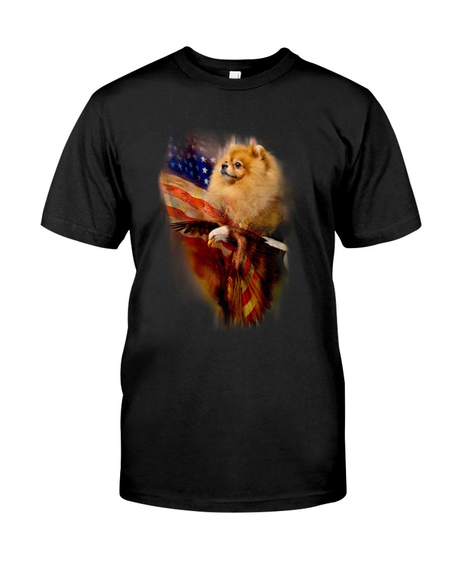 Pomeranian American Wings Classic T-Shirt