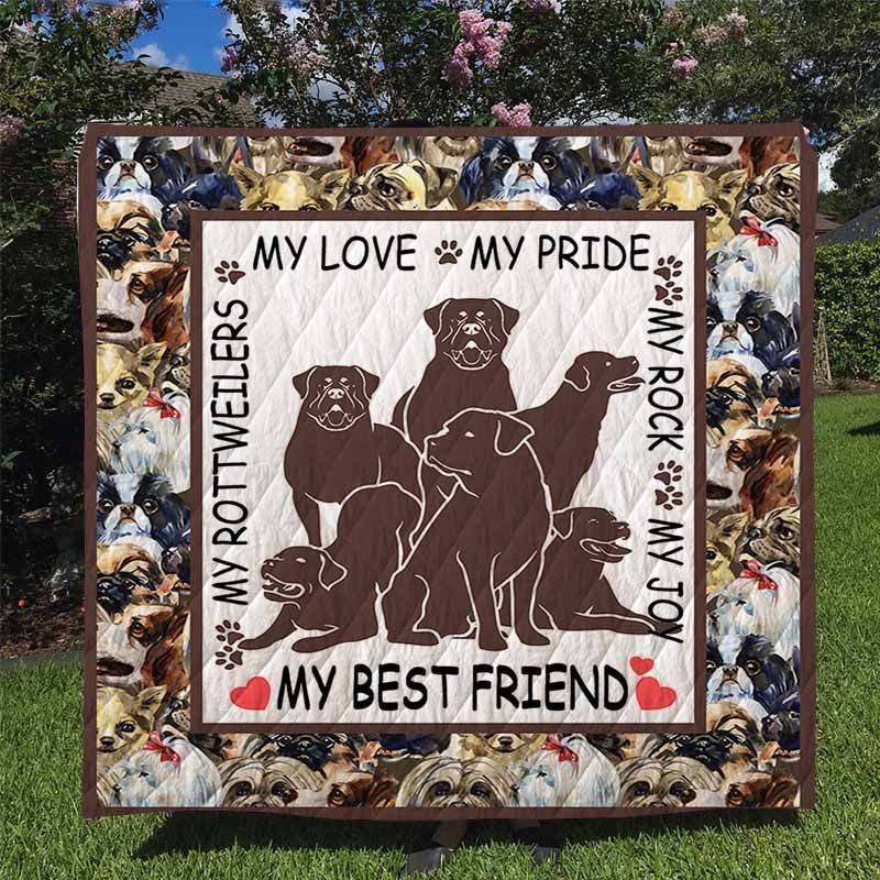 Rottweilers 3D Quilt Blanket 5