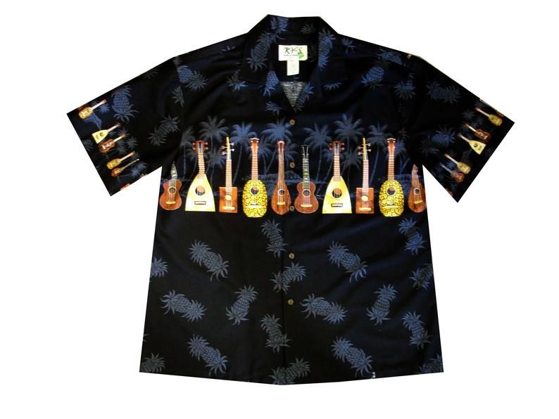 Ukulele Black Amazing Design Hawaiian Shirt DHC18064293