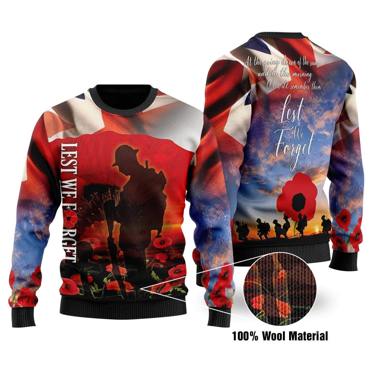 United Kingdom Veterans Christmas Ugly Sweater | Unisex | Full Size | Adult | Colorful | US1676