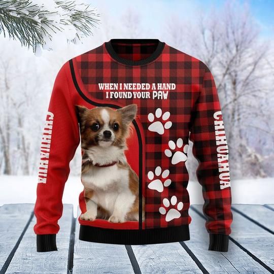 CHIHUAHUA PAW CHRISTMAS UGLY SWEATER  HN1512100