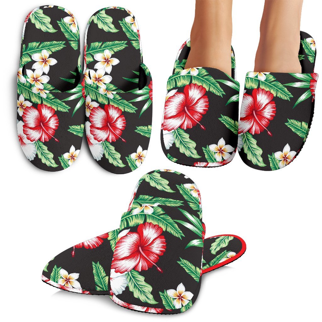 Hawaii Flower Tropical Leaves House Slippers Ha63626