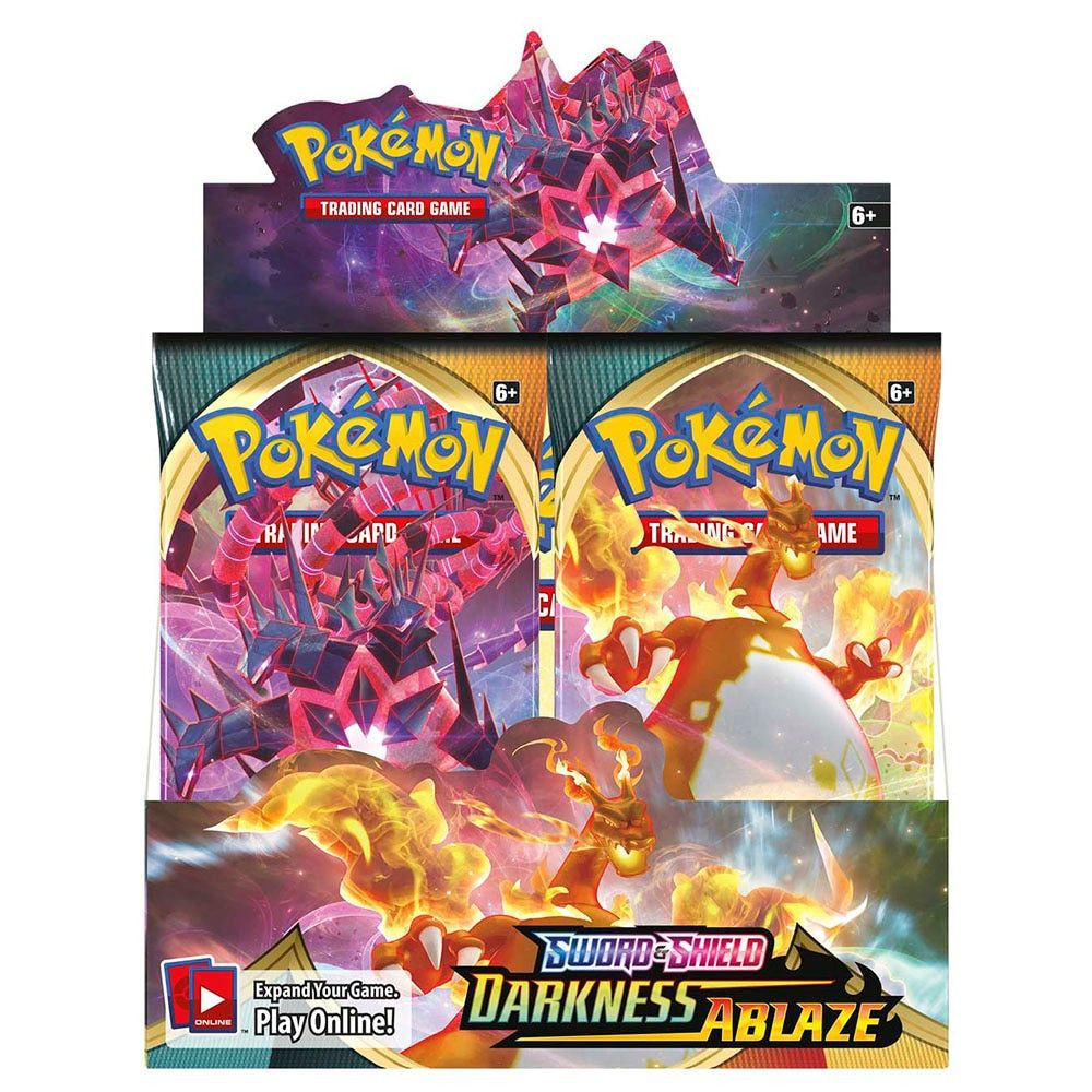 360Pcs/Box Pokemon Tcg: Sword & Shield Darkness Ablaze 36Pack Sealed Booster Display Box Trading Card Game Collection Toys