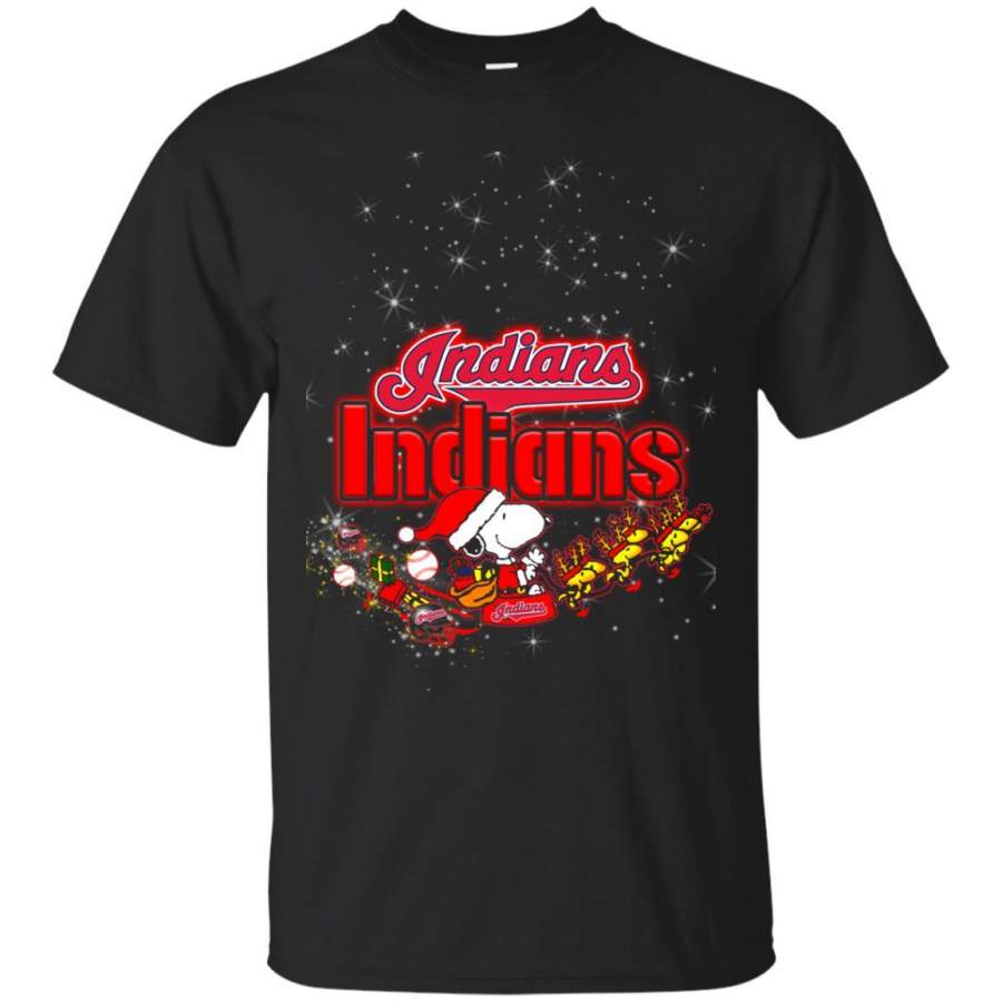 Snoopy Christmas Cleveland Indians T Shirts