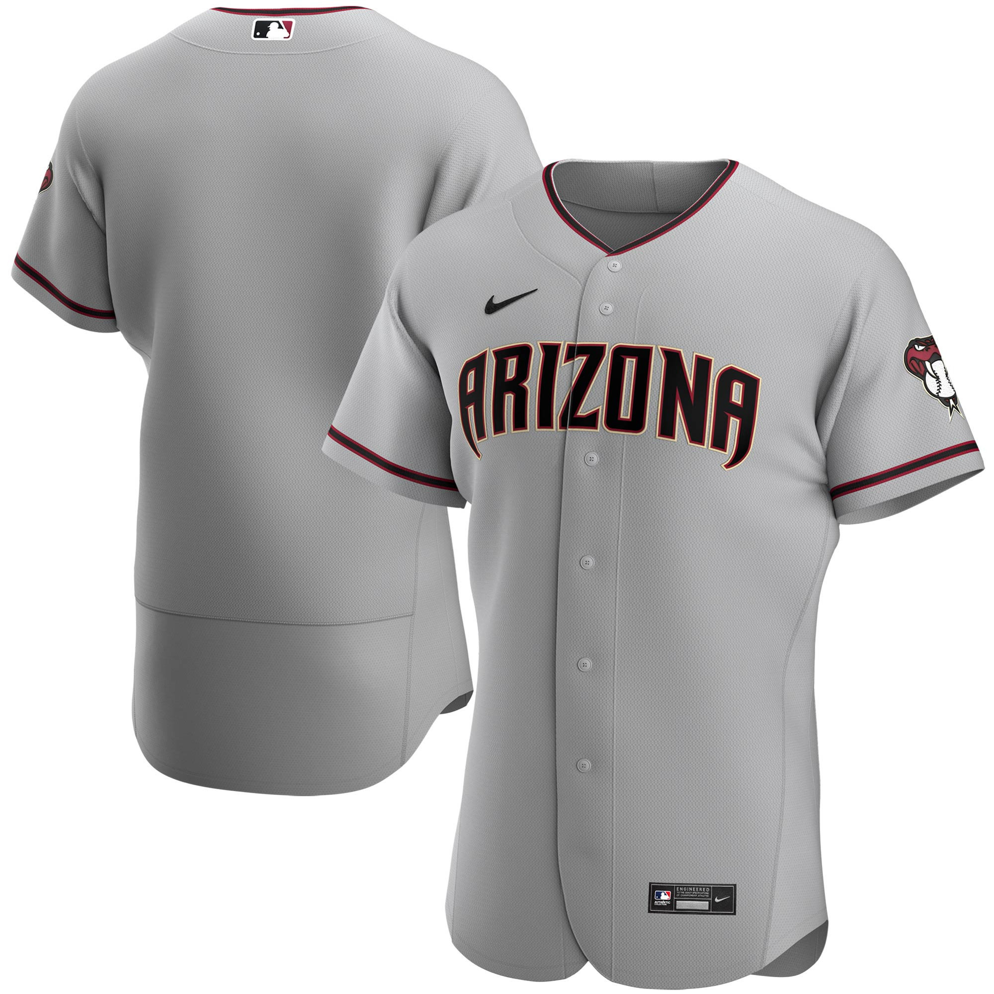 Arizona Diamondbacks Road Authentic Team Jersey – Gray MLB