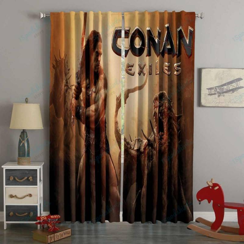 3D Printed Conan Exiles Style Custom Living Room Curtains