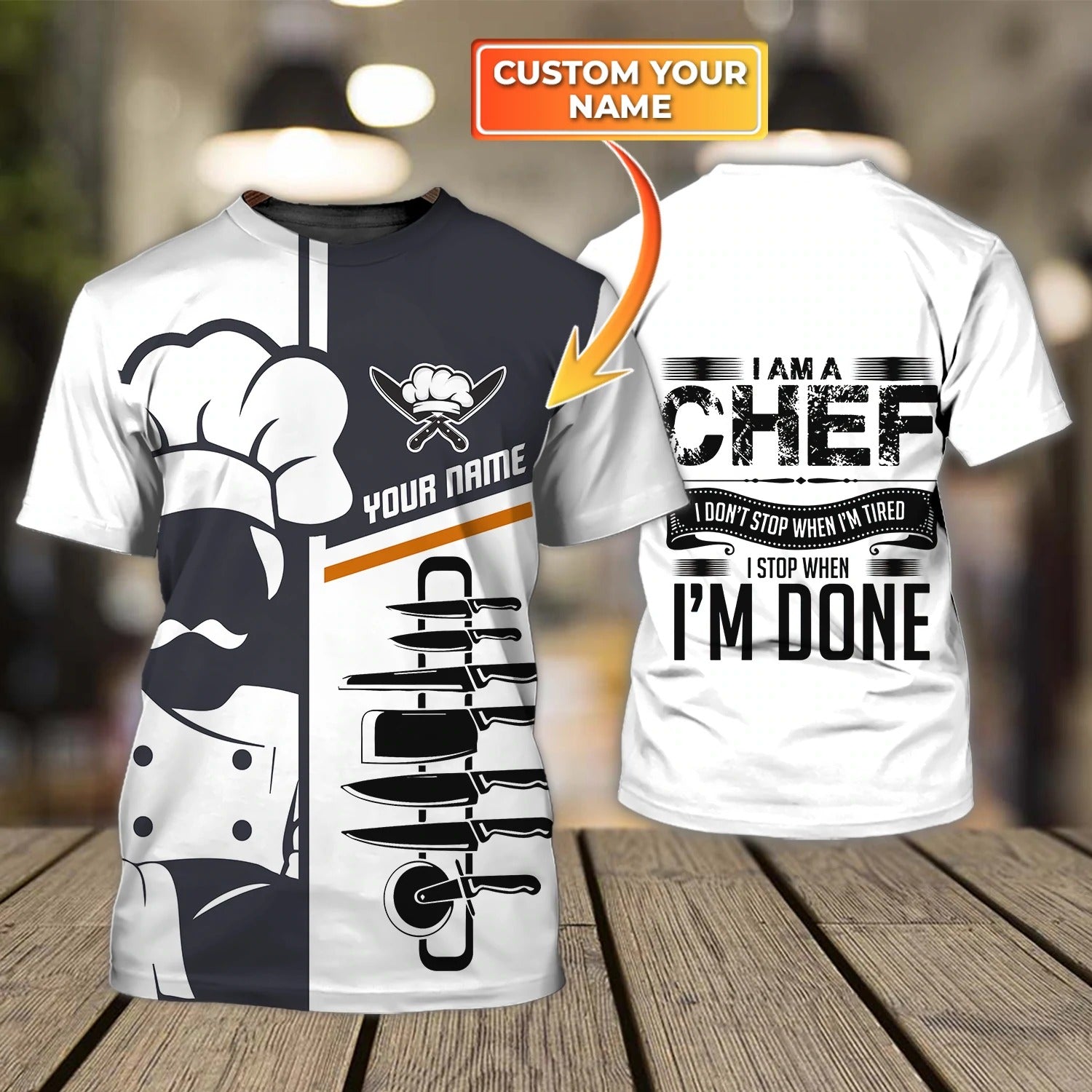 Custom With Name 3D All Over Print Shirt For Master Chef, Gift To Cooking Lover Cooker Gifts, Gift For Chef Birthday Chef