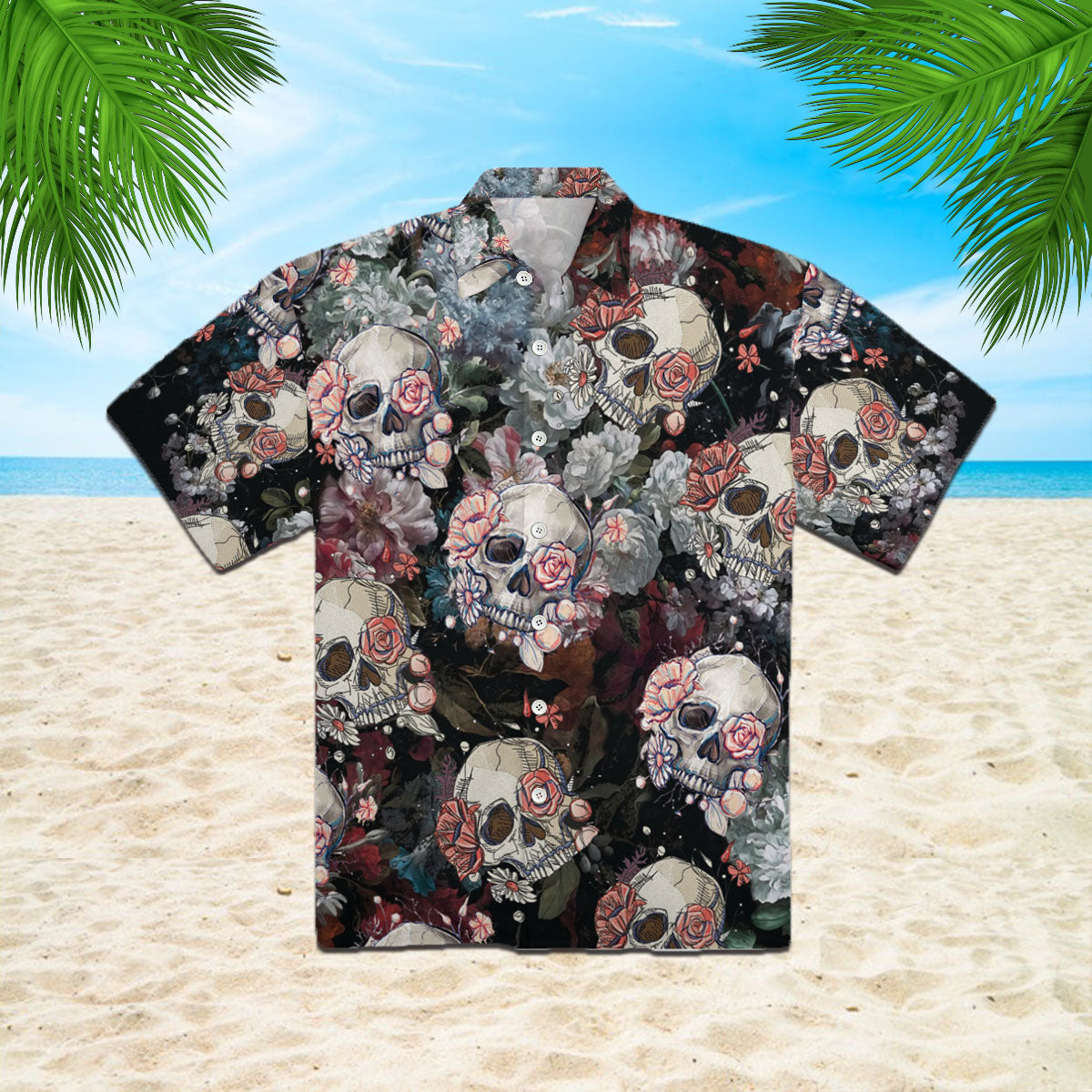 Oragontee Skull Roses Hawaii Shirt For Men Women Adult Ha45947