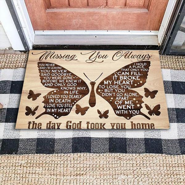 Memorial Grandma Missing You Always Indoor Outdoor Doormat Floor Mat Funny Gift Ideas Floor Rug Housewarming Gift Home Living Home Decor Family