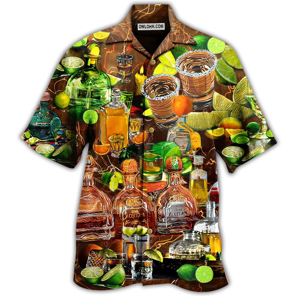 Wine When Life Gives You A Lemon Grab Tql & Salt – Hawaiian Shirt  – Owl Ohh