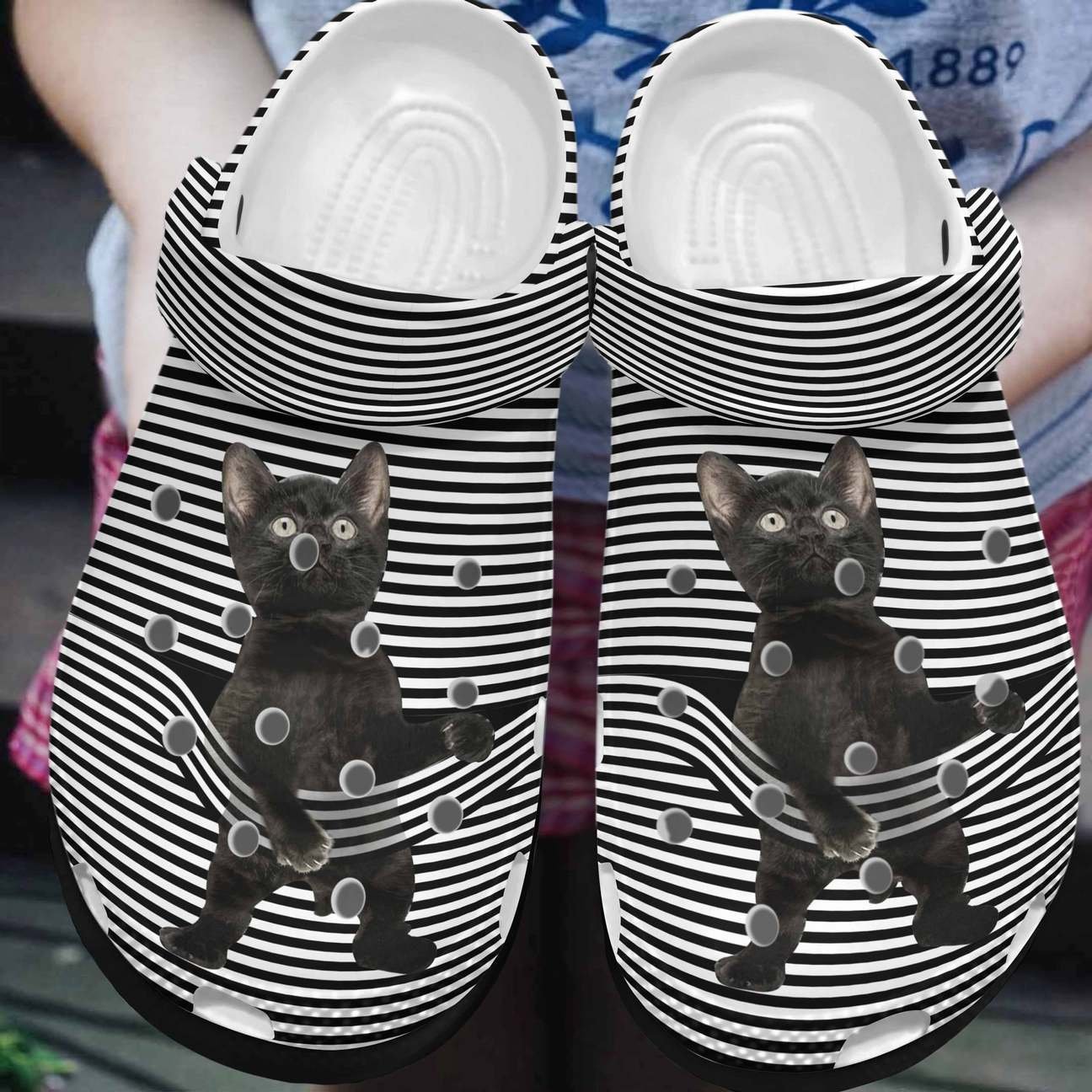 Cat Personalized Clog, Custom Name, Text, Color, Number Fashion Style For Women, Men, Kid, Print 3D Im Here