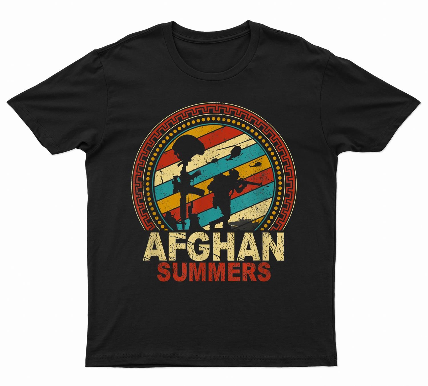 Mens Afghan Summers Veteran Vintage Afghanistan Veterans Gifts T-Shirt