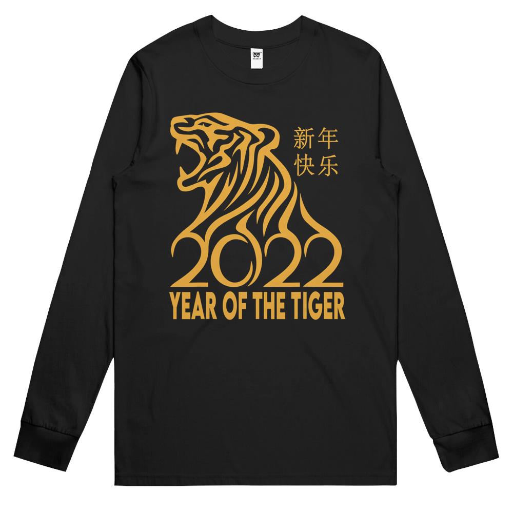 Chinese New Year Clothing Red Tiger Chinese New Year 2022 Long Sleeve T Shirts