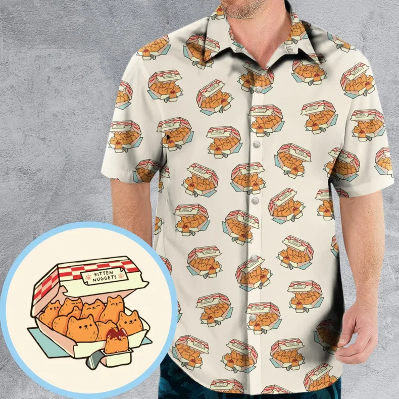 Kitten Nuggets Pattern Hawaiian Shirt