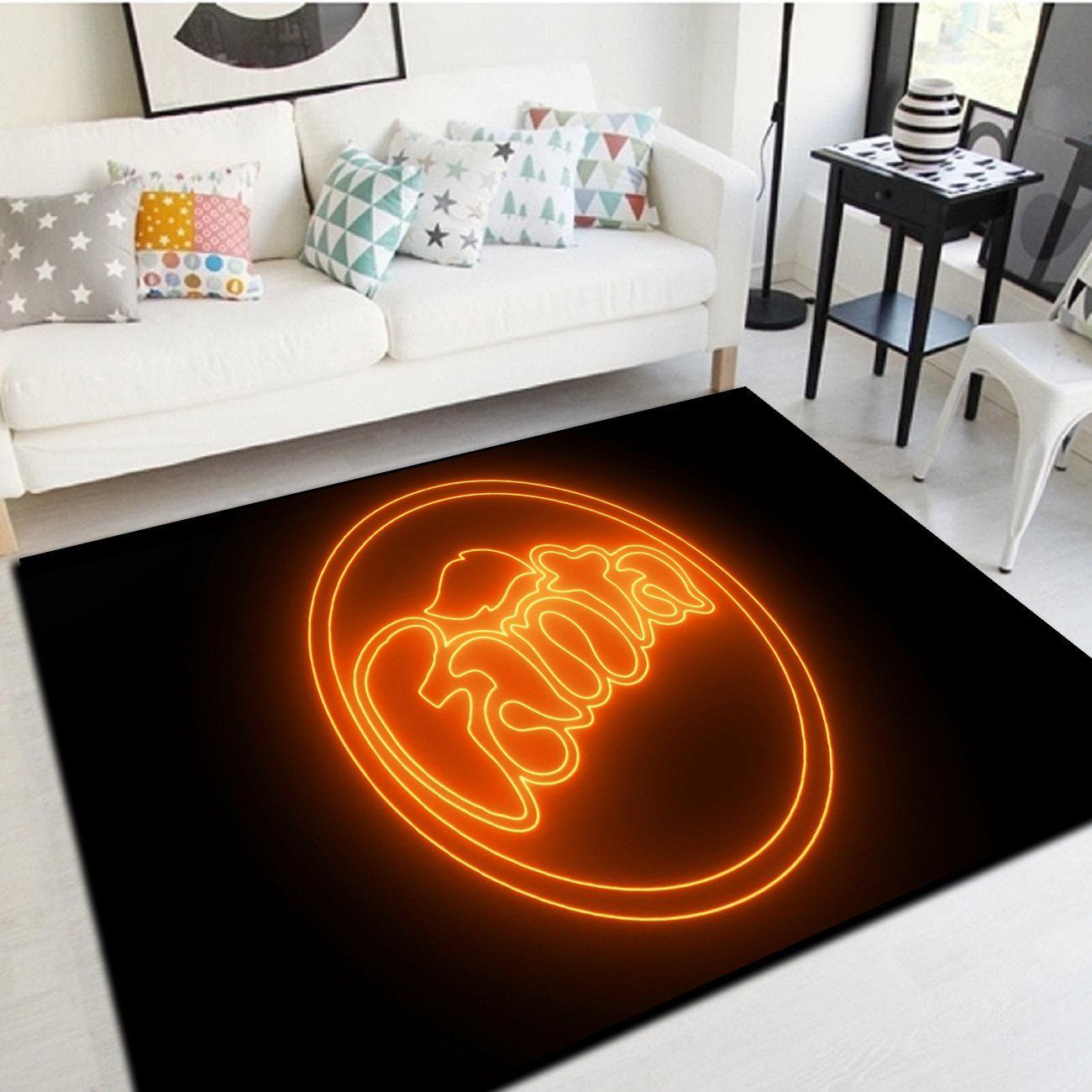 Fanta Logo Area Rugs, Living Room Bedroom Carpet, Floor Mat