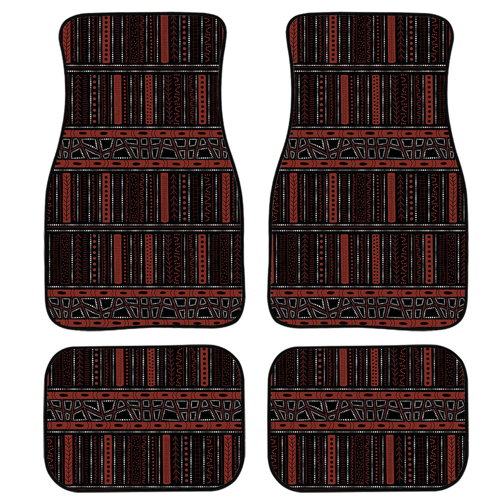 Aboriginal Indigenous Pattern Print Front And Back Car Floor Mats, Front Car Mat