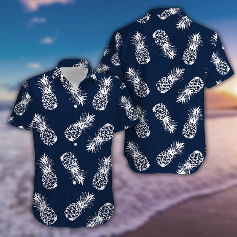 Classic Pineapple Pattern Hawaii Aloha Shirts Ha94786