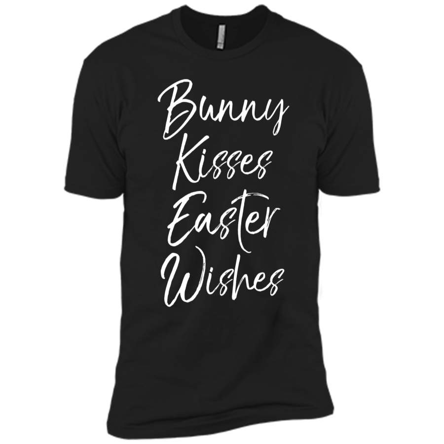 Bunny Kisses Easter Wishes Shirt Fun Cute Easter Shirt Next Level Premium Short Sleeve Tee