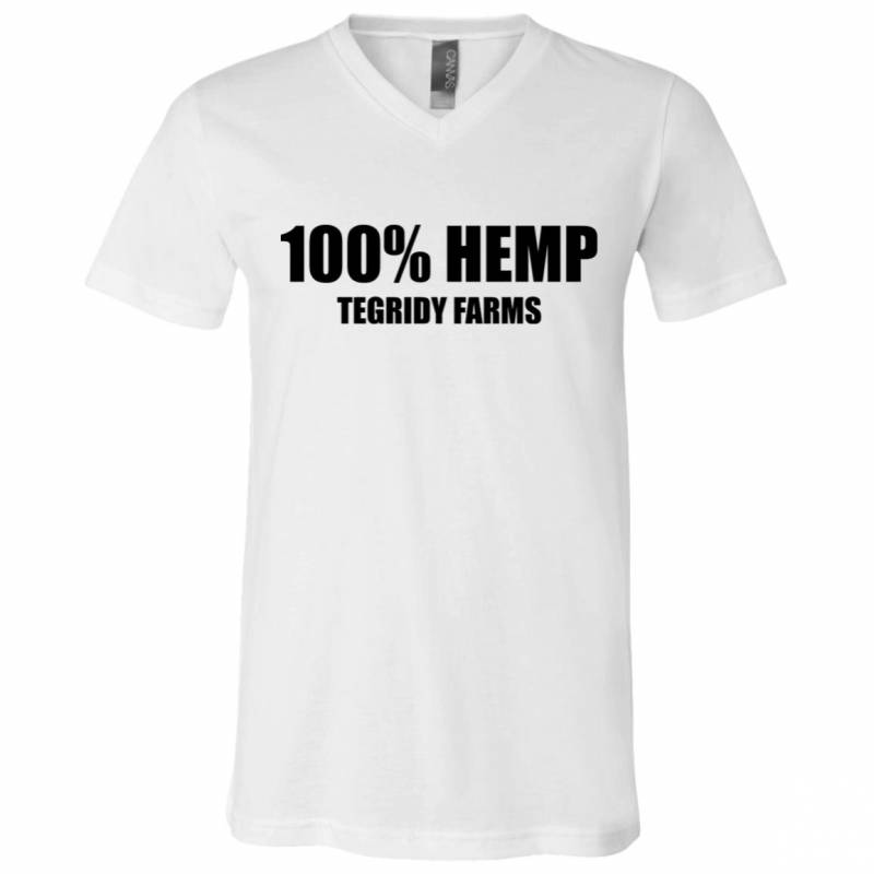 100 Hemp Tegridy Farms V Neck T-Shirt