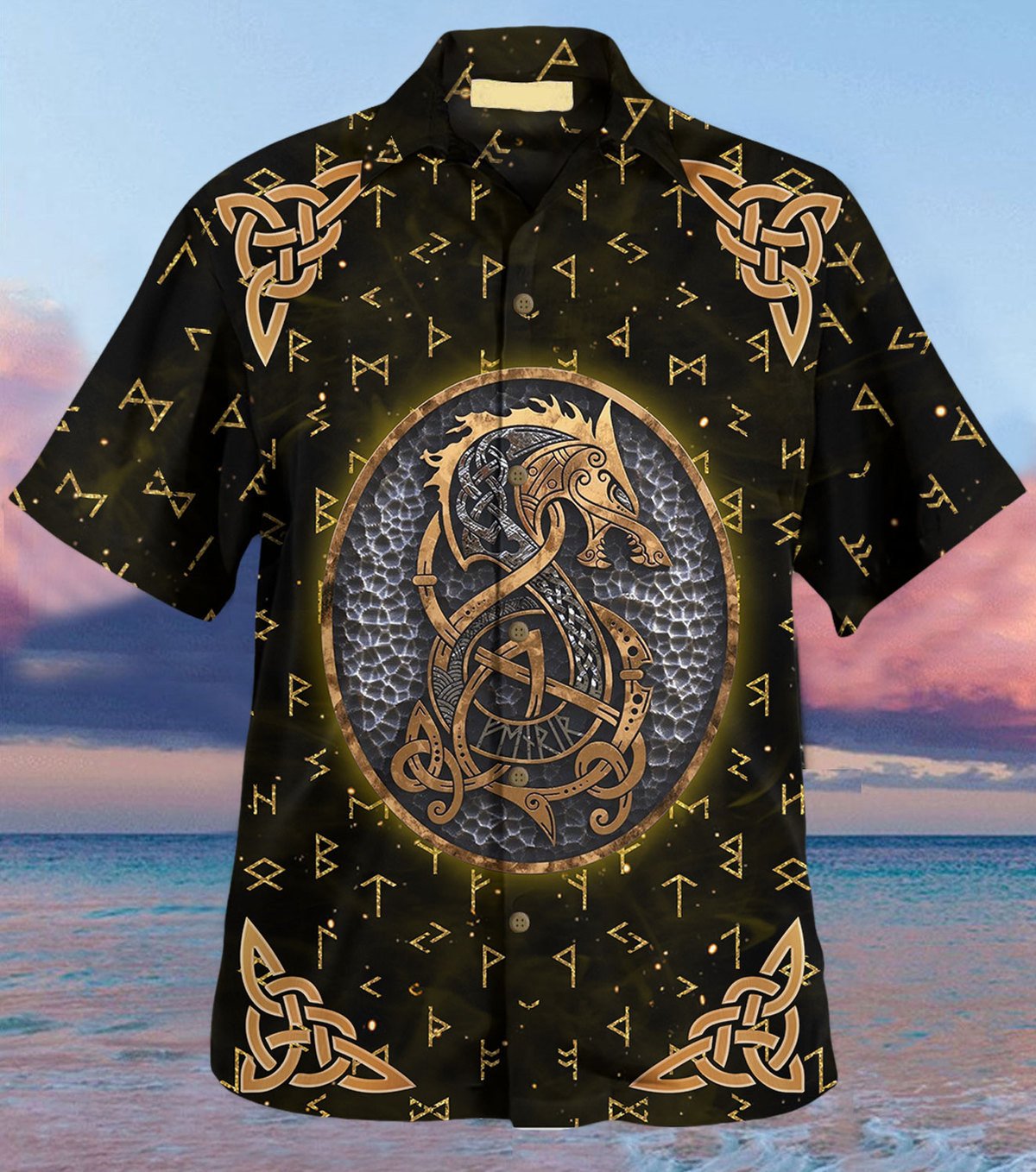 Viking Fenrir Tattoo Hawaii Shirt