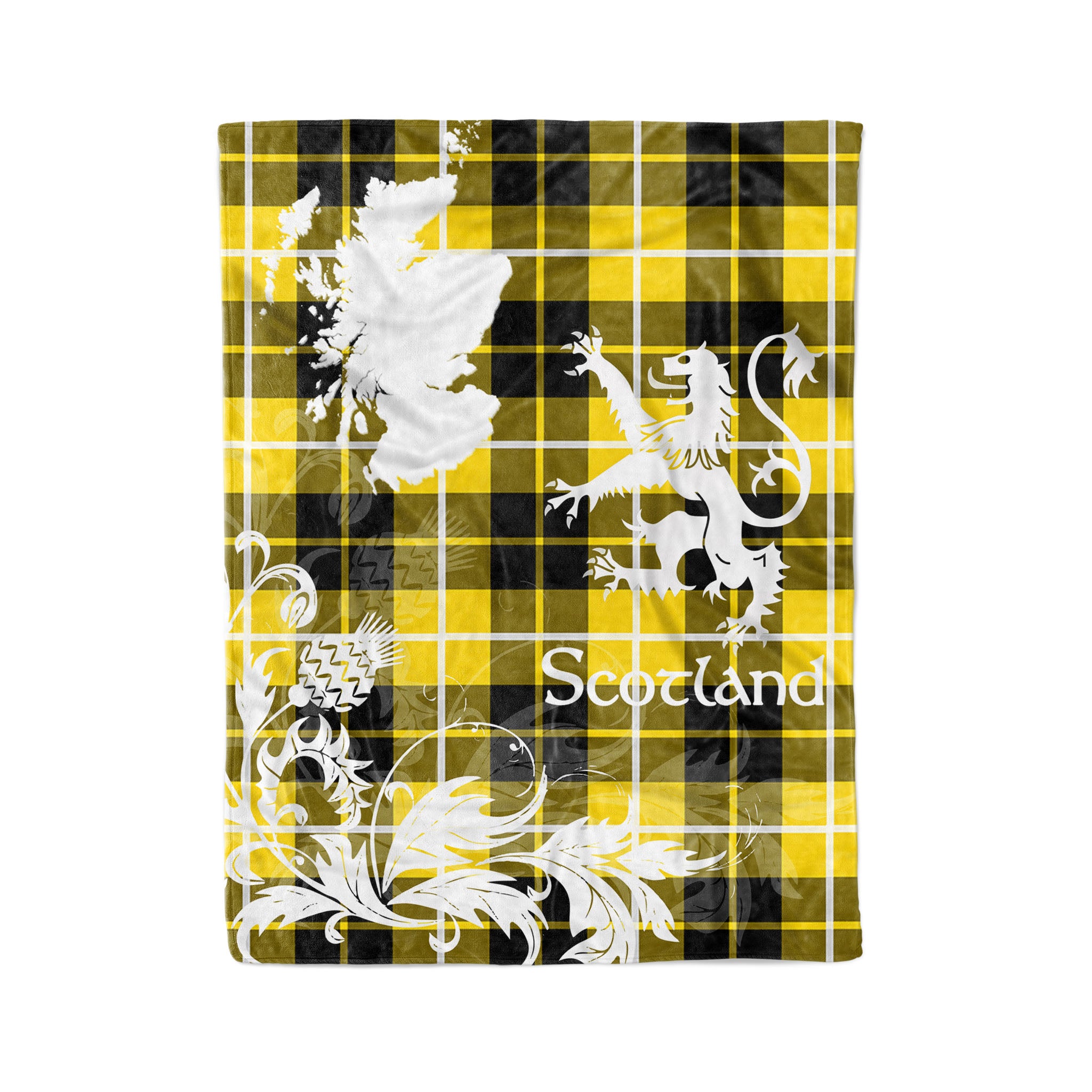 Tartan Plaid Fleece Blanket Tartan Blanket Thistle And Lion Scottish Clan Barclay Plaid Blanket