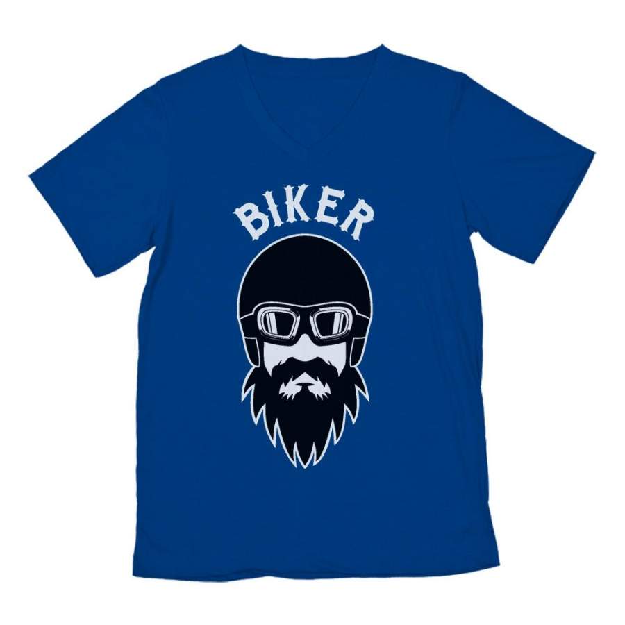 Biker – Matching Couples Gift for Bikers Motorcycle Riders V-Neck T-Shirt